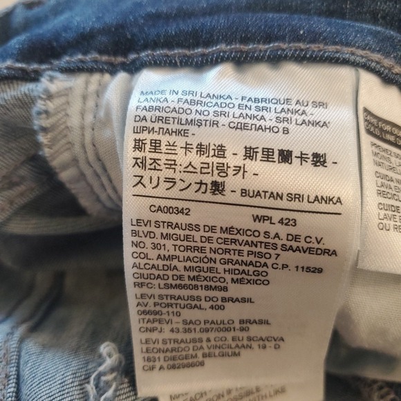 Levi's Denizen Mid Rise Skinny Stretch Blue Jeans Size 29 Women's - Picture 5 of 11